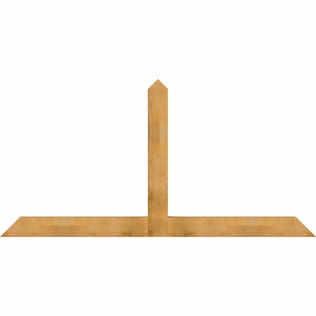 Ekena Millwork Portland Rough Sawn Timber Gable Bracket, Western Red Cedar, 96"W x 48"H x 4"D x 6"F, 12/12 Pitch GBW096X48X0406POR00RWR